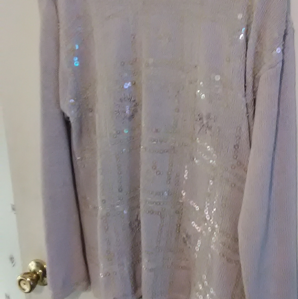 Lavender sweater with sequins